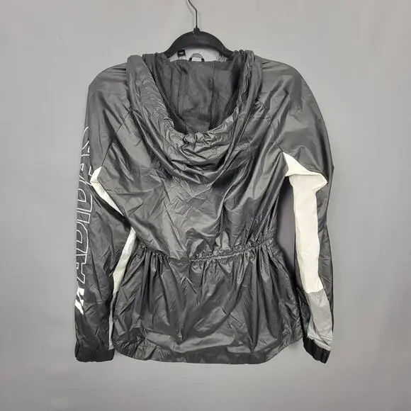 Adidas Lightweight Hooded Windbreaker Running Jacket Black XS - Picture 3 of 10